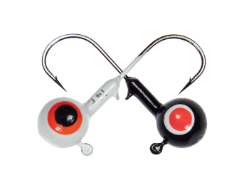 Джиг шар Strike Pro крашеный с глазами 7гр кр. №2/0 10шт белый и черный (PJH-07#BW)