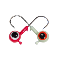 Джиг шар Strike Pro крашеный с глазами 7гр кр. №2/0 10шт красный и светящийся (PJH-07#RG)