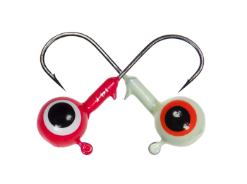 Джиг шар Strike Pro крашеный с глазами 7гр кр. №2/0 10шт красный и светящийся (PJH-07#RG)