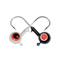 Джиг шар Strike Pro крашеный с глазами 10,5гр кр. №3/0 10шт белый и черный (PJH-10#BW)