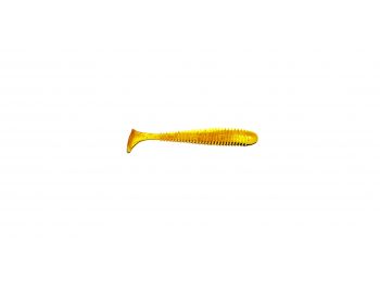 Виброхвост-турбо Takedo TKS3101 7,5см. цвет К027 оранжевый с бл./желтый(8 шт) (TKS3101#K027)
