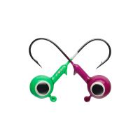 Джиг шар Strike Pro крашеный с глазами 10,5гр кр. №3/0 10шт зеленый и фиолетовый (PJH-10#GP)